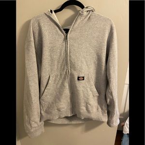 grey dickies zip up sweatshirt